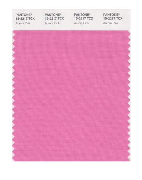 Pantone 15-2217 TCX Swatch Card Aurora Pink