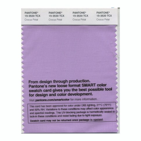 Pantone 15-3520 TCX Swatch Card Crocus Petal