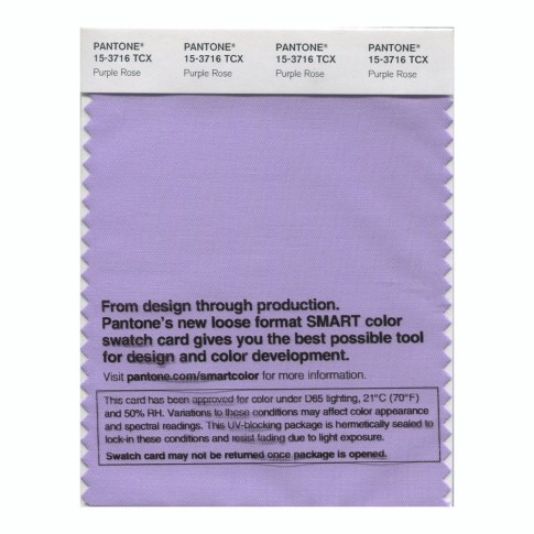 Pantone 15-3716 TCX Swatch Card Purple Rose