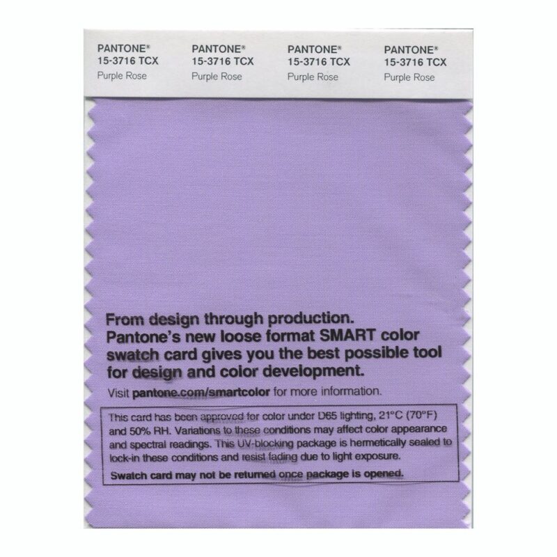 Pantone 15-3716 TCX Swatch Card Purple Rose