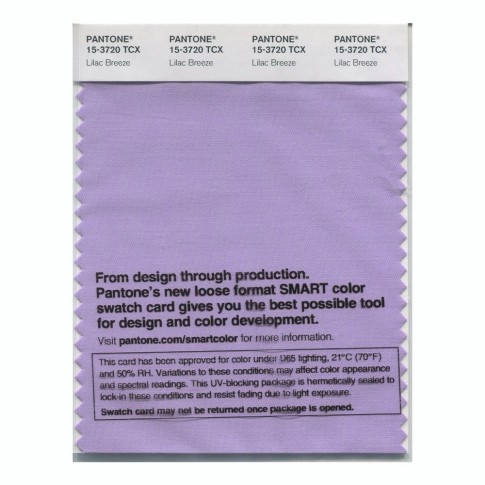 Pantone 15-3720 TCX Swatch Card Lilac Breeze