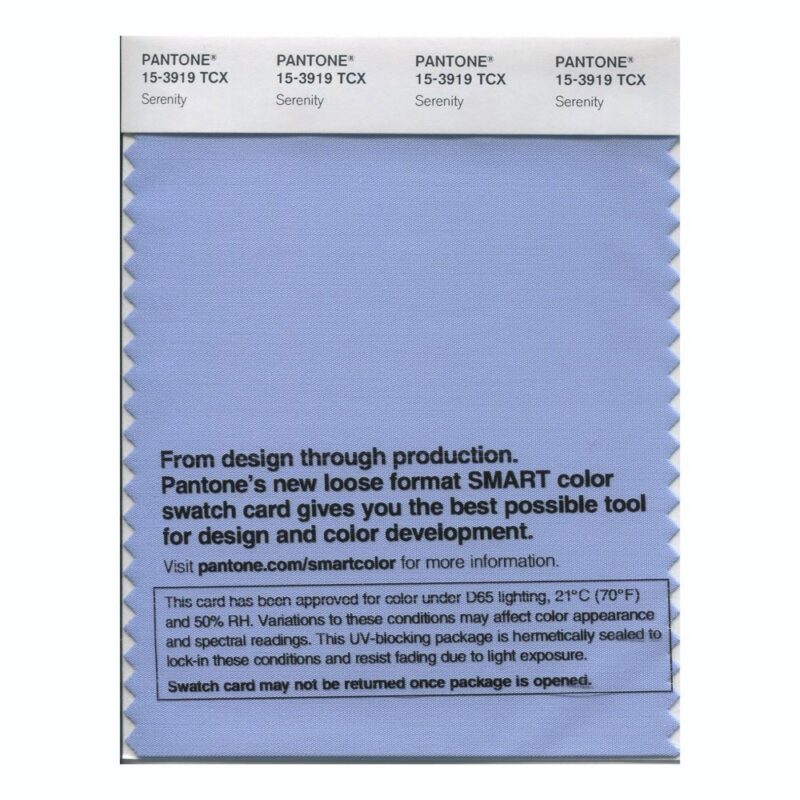 Pantone 15-3919 TCX Swatch Card Serenity