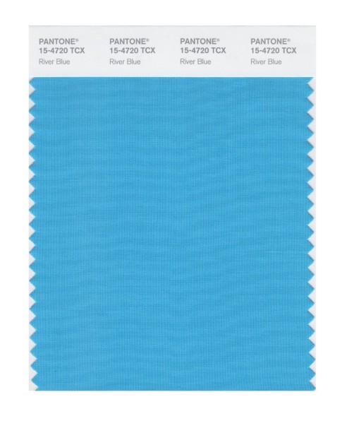 Pantone 15-4720 TCX Swatch Card River Blue