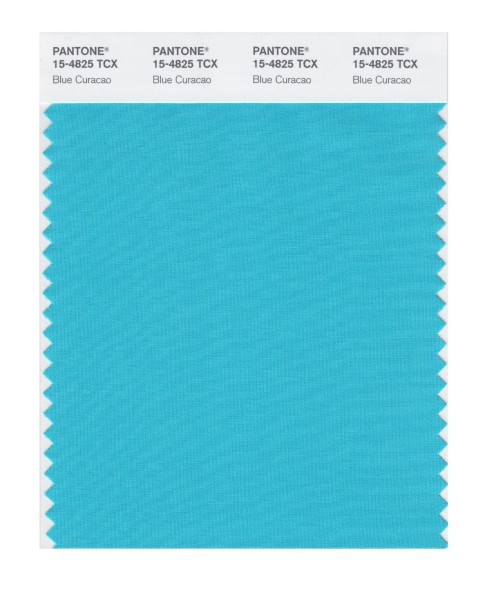 Pantone 15-4825 TCX Swatch Card Blue Caracao